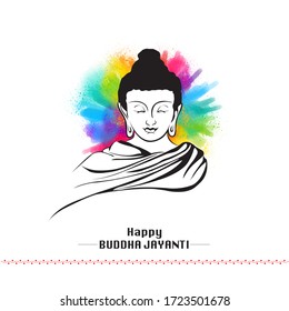 Vesak also known as buddha jayanti, Buddha purnima & Buddha day concept. Illustration vector design.