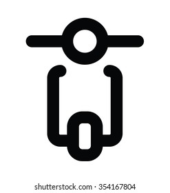 Vespa Bold Line Vector Icon 