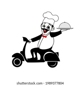 vespa with chef logo for your company