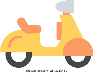 Vespa Flat Illustration Vector Design