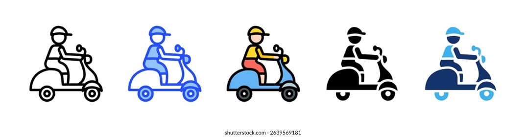 Vespa Icon Collection With Multiple Styles