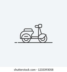 Vespa icon. Moped symbol modern, simple, vector, icon for website design, mobile app, ui. Vector Illustration 