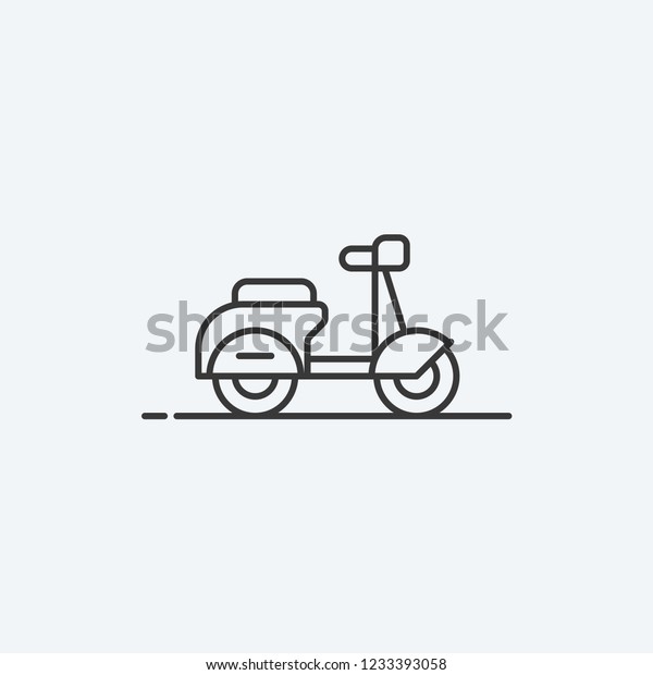 Vespa icon. Moped\
symbol modern, simple, vector, icon for website design, mobile app,\
ui. Vector Illustration 