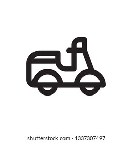 Vespa icon in trendy outline style design. Vector graphic illustration. Editable vector stroke. EPS 10.