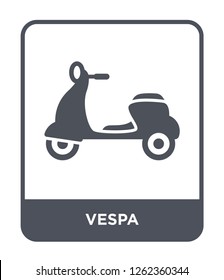 vespa icon vector on white background, vespa trendy filled icons from Transportation collection, vespa simple element illustration