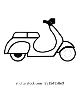 Vespa illustration png. vector for icon, logo, and symbol