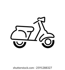 vespa line icon vector illustration