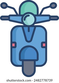 vespa linear color illustration icon