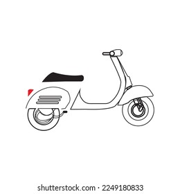 vespa motorbike icon vector illustration symbol design
