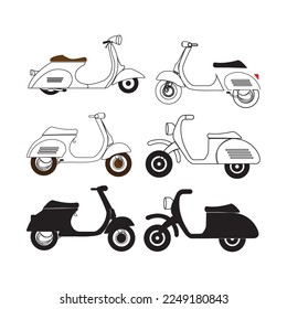 vespa motorbike icon vector illustration symbol design