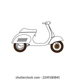 vespa motorbike icon vector illustration symbol design