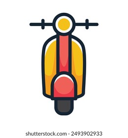 Vespa Scooter Cartoon Icon Illustration