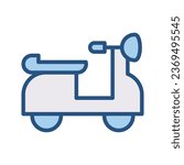 Vespa scooty icon, Vector Graphics