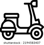 vespa  Vector illustration on a transparent background.Premium quality symmbols.Stroke vector icons for concept and graphic design.