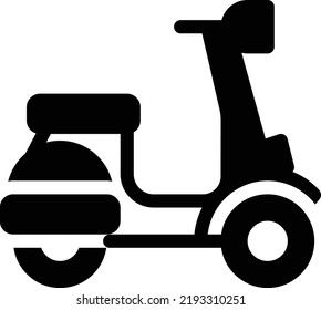 vespa  Vector illustration on a transparent background. Premium quality symbols. Glyphs vector icons for concept and graphic design.
