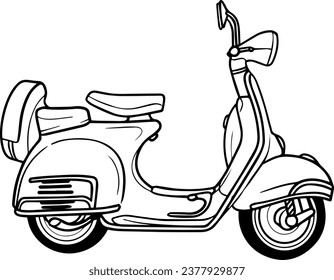 Vespa-Vektorgrafik-Zeichnung