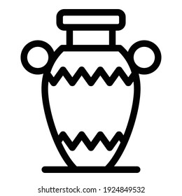 Vessel amphora icon. Outline vessel amphora vector icon for web design isolated on white background