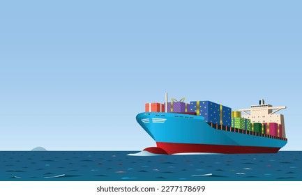 vessel container transport in ocean