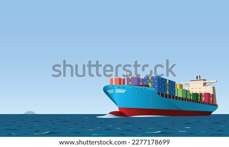 vessel container transport in ocean