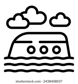 Vessel disaster icon outline vector. Oceanic collision. Pirate wreck