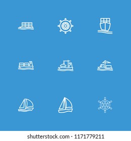 Vessel Icon Collection 9 Vessel Outline Stock Vector (Royalty Free ...