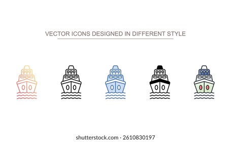 Vessel icon design with white background stock illustration