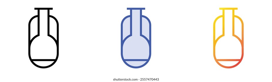 vessel icon. Linear, Blue Fill and Gradient Style Design Isolated On White Background