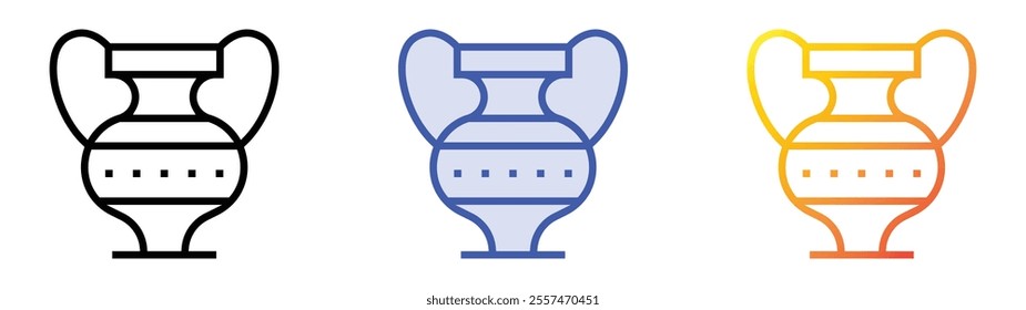 vessel icon. Linear, Blue Fill and Gradient Style Design Isolated On White Background