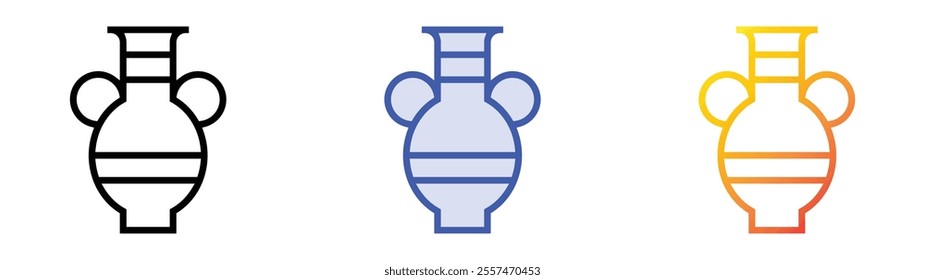 vessel icon. Linear, Blue Fill and Gradient Style Design Isolated On White Background