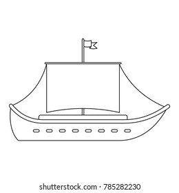 Vessel icon. Outline illustration of vessel vector icon for web
