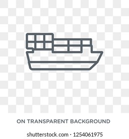 Vessel icon. Trendy flat vector Vessel icon on transparent background from Nautical collection. High quality filled Vessel symbol use for web and mobile