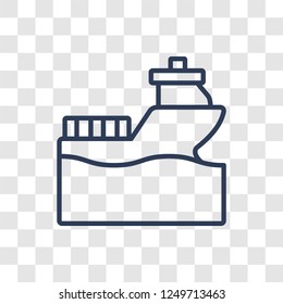 Vessel icon. Trendy linear Vessel logo concept on transparent background from Nautical collection