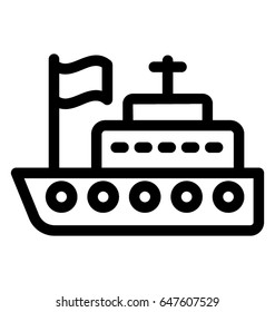 Vessel Line Vector Icon