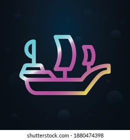 Icono del nolan del buque. Línea delgada simple, contorno vector de iconos costeros para ui y ux, sitio web o aplicación móvil