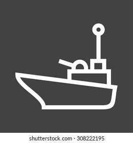 Vessel, oil, supply icon vector image. Can also be used for military. Suitable for use on web apps, mobile apps and print media.