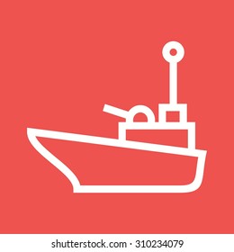 Vessel, oil, supply icon vector image. Can also be used for military. Suitable for use on web apps, mobile apps and print media.