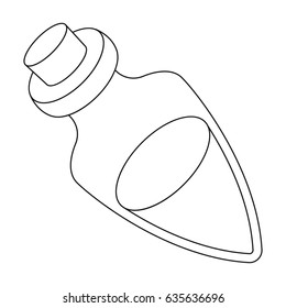 Vessel with olive oil.Olives single icon in outline style vector symbol stock illustration web.