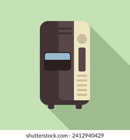 Vessel snack machine icon flat vector. Portable bottle. Coffee vending