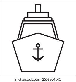 Vessel stock icon outline vector