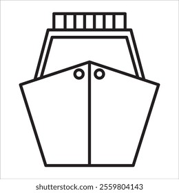 Vessel stock icon outline vector