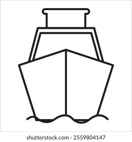 Vessel stock icon outline vector