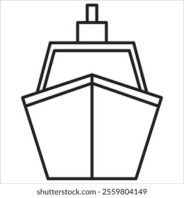 Vessel stock icon outline vector