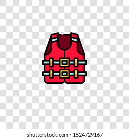 vest buoy icon sign and symbol. vest buoy color icon for website design and mobile app development. Simple Element from travel collection for mobile concept and web apps icon.
