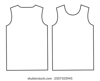 Vest cad mockup. Vector illustration.