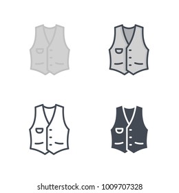 Vest clothes flat line icon