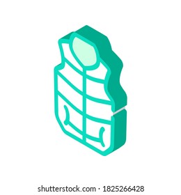 vest clothes isometric icon vector. vest clothes sign. isolated symbol illustration