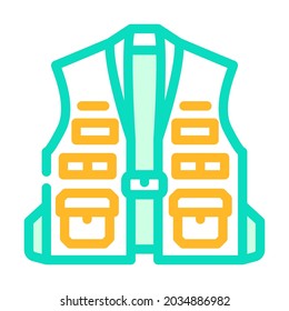 vest clothing color icon vector. vest clothing sign. isolated symbol illustration