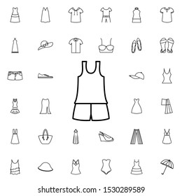 Vest combine icon. Universal set of summer clothes for website design and development, app development