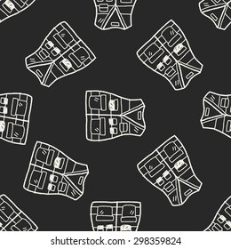 vest doodle seamless pattern background