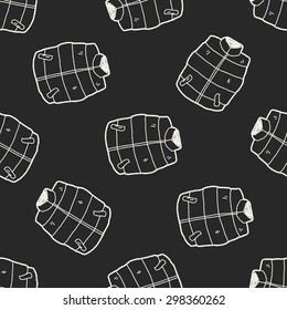 vest doodle seamless pattern background